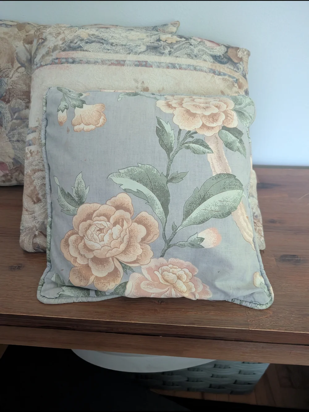 Handmade Vintage Floral Throw Pillow Lot Set Collectible Cute Country Cottage